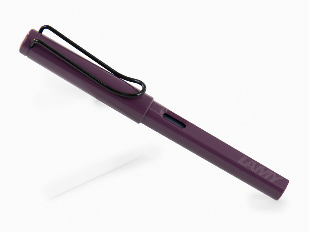 Pluma Estilográfica Lamy Safari Violet Blackberry, Resina Negra, 1238385