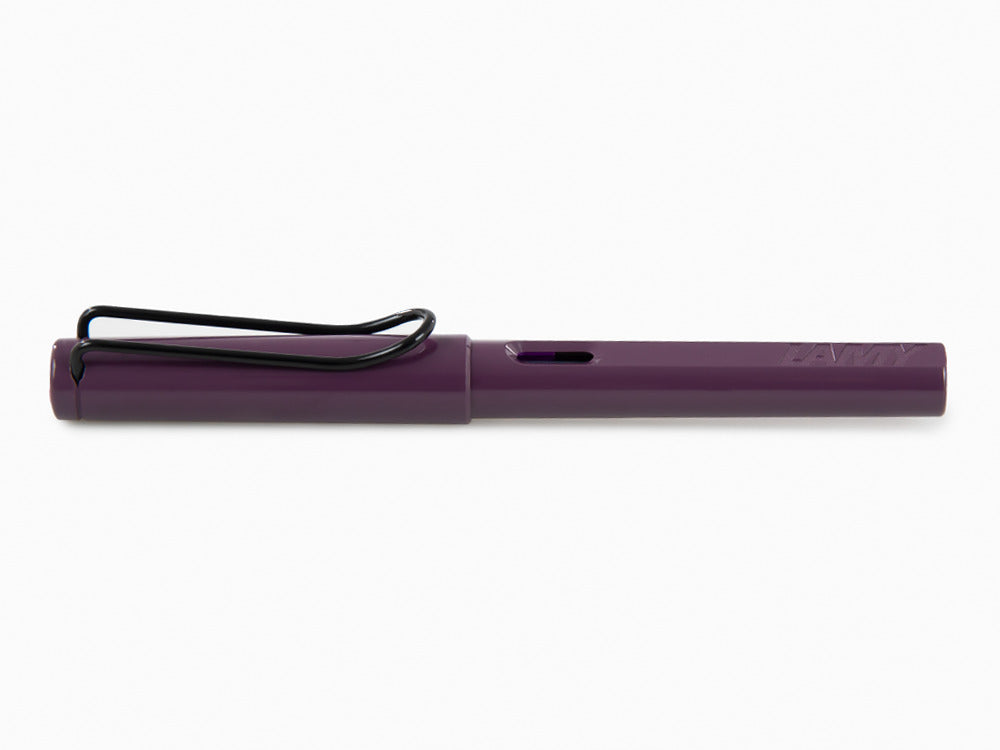 Pluma Estilográfica Lamy Safari Violet Blackberry, Resina Negra, 1238385
