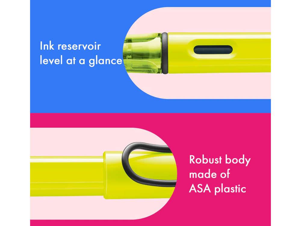 Pluma Estilográfica Lamy Safari Neon Yellow, Edición Especial, 1241854