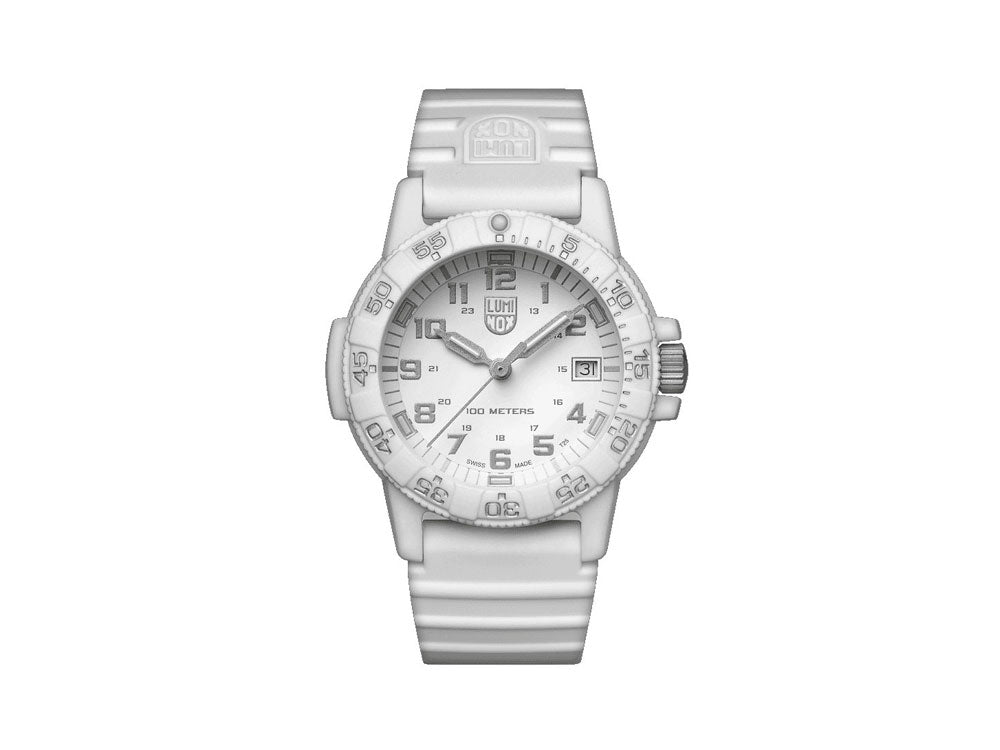 Reloj de Cuarzo Luminox Leatherback Sea Turtle, Blanco, Fibra de vidrio, 39mm