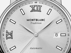 Reloj Automático Montblanc Tradition, Plata, 40 mm, Brazalete de acero, 127770