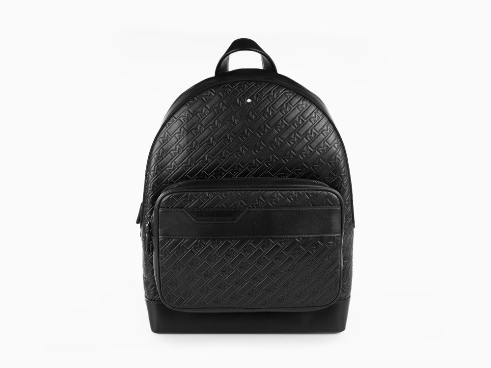Mochila Montblanc M Gram 4810, Piel, Piel, Negro, Cremallera, 128618