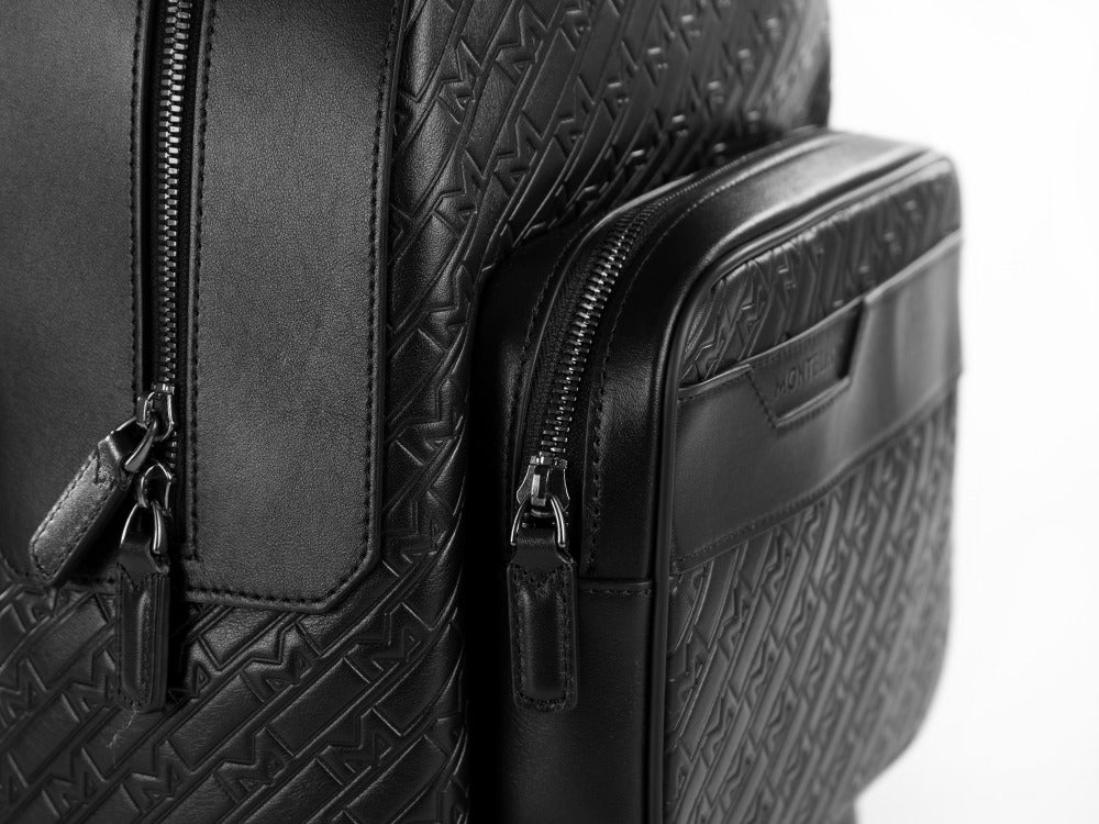 Mochila Montblanc M Gram 4810, Piel, Piel, Negro, Cremallera, 128618