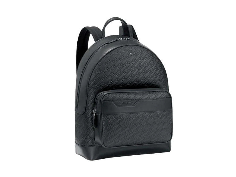 Mochila Montblanc M Gram 4810, Piel, Piel, Negro, Cremallera, 128618