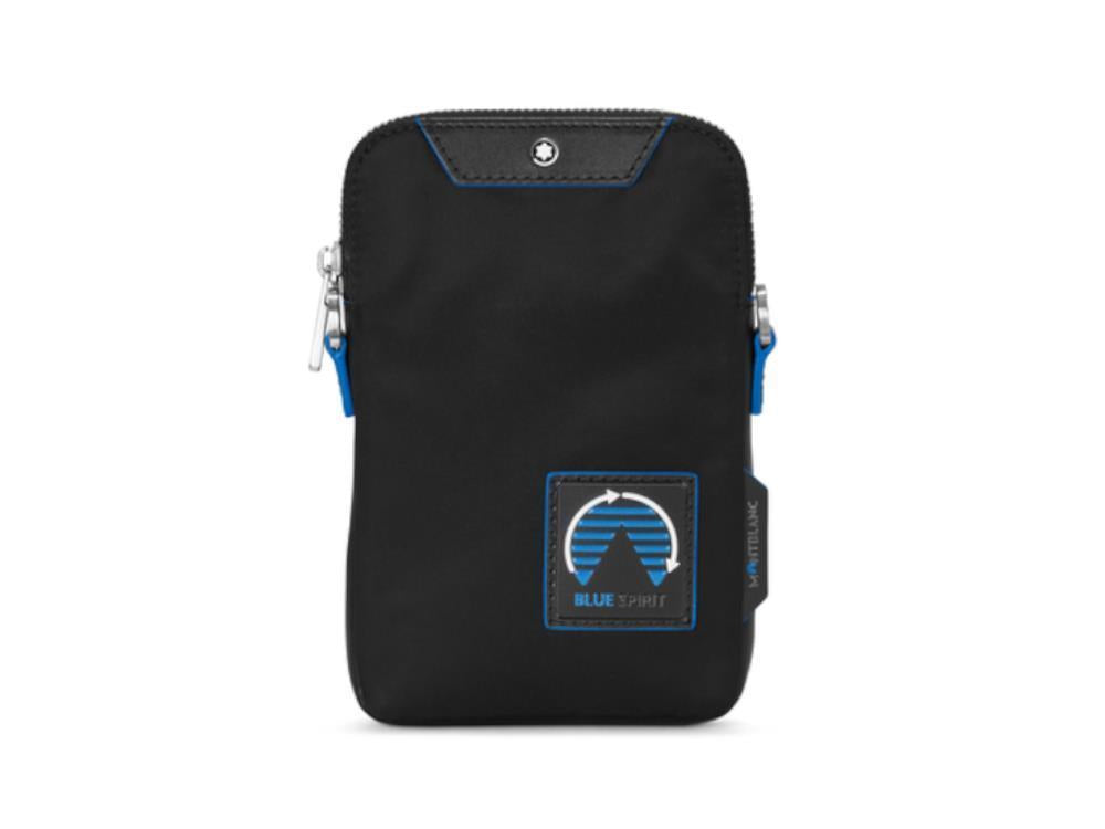 Bolso hombre Montblanc Blue Spirit, Nylon, Textil, Negro, Cremallera, 129079