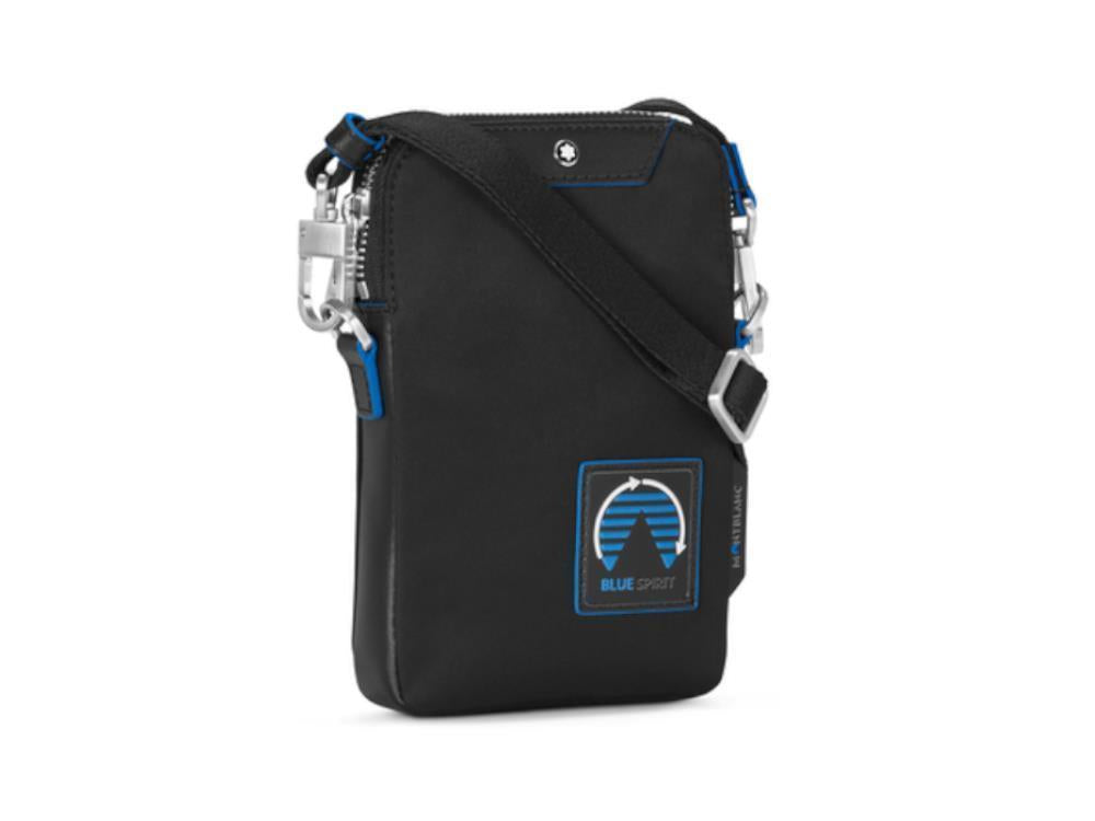 Bolso hombre Montblanc Blue Spirit, Nylon, Textil, Negro, Cremallera, 129079
