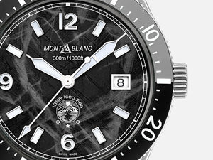 Reloj Automático Montblanc 1858 Iced Sea, Cerámica, Negro, 41 mm, 129371