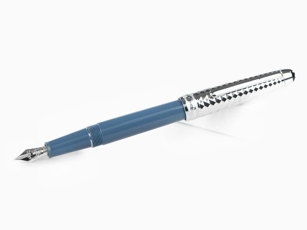 Pluma Estilográfica Montblanc Meisterstück Glacier Doué , Azul, 129403