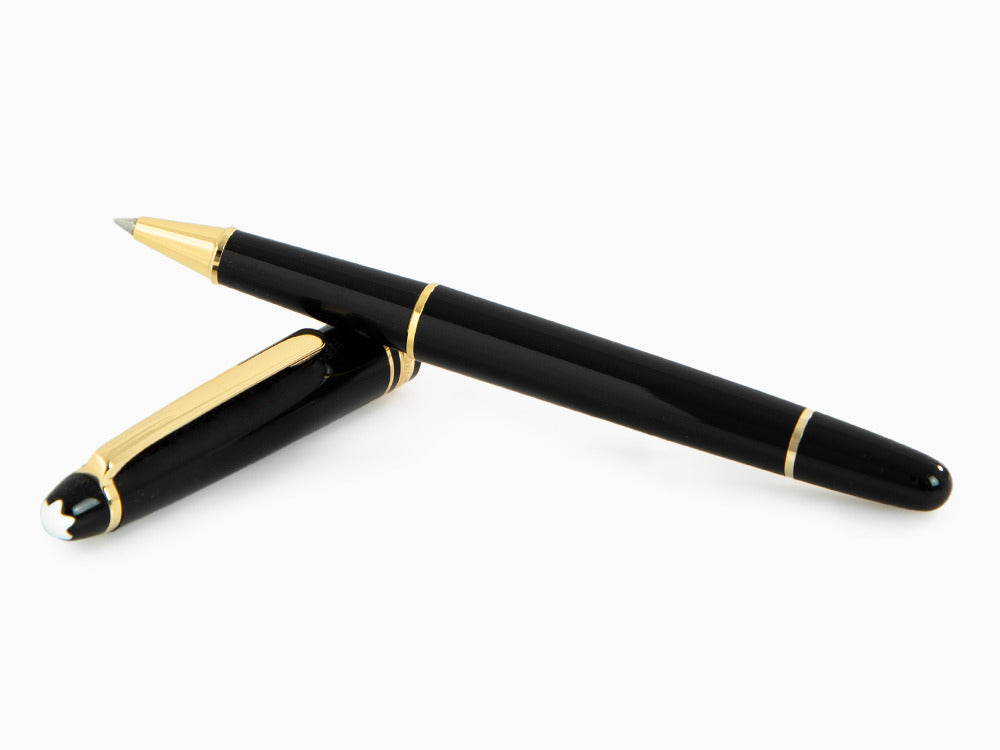 Roller Montblanc Meisterstück Classique, Adornos en oro, Negro, 132457