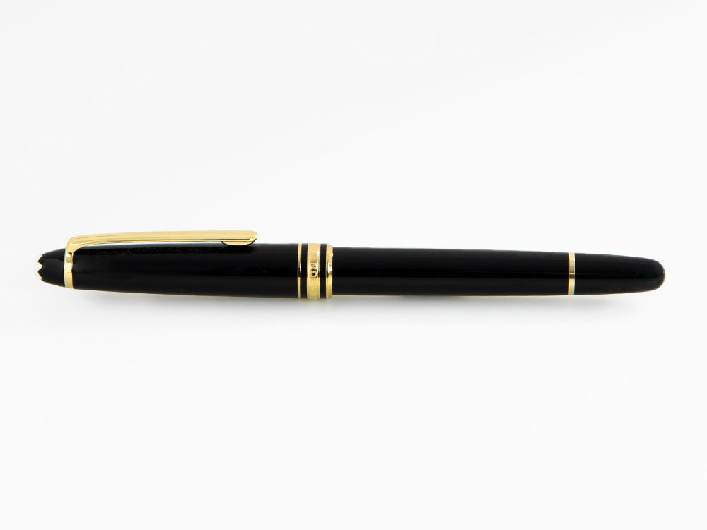 Roller Montblanc Meisterstück Classique, Adornos en oro, Negro, 132457