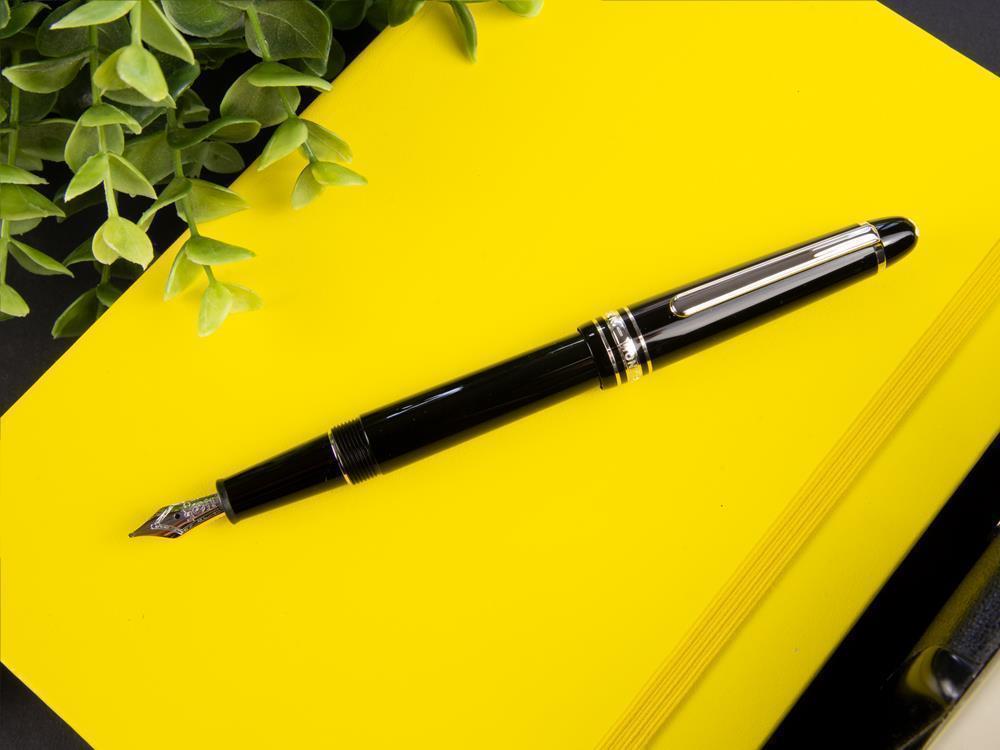 Pluma Montblanc Meisterstück Classique, Adornos en platino, 132468