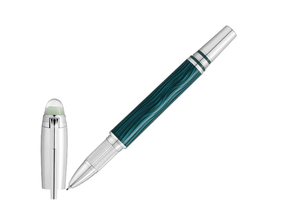 Fineliner Montblanc StarWalker PolarGreen, Adornos en platino, 132911