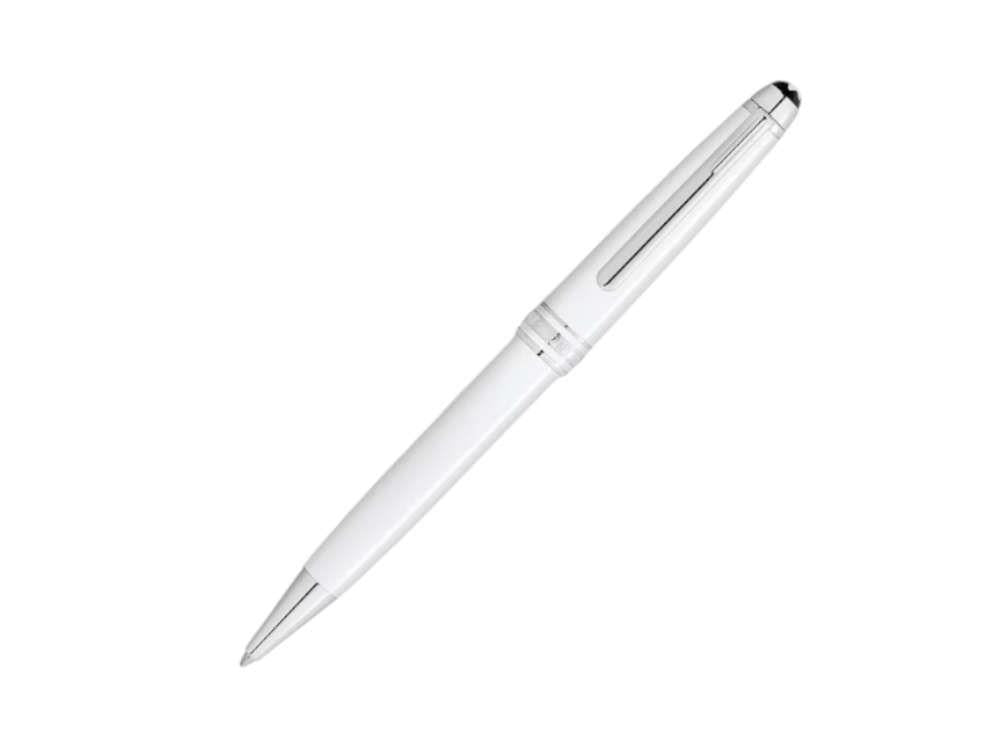 Bolígrafo Montblanc Meisterstück Classique, Resina preciosa, Blanco, 137122
