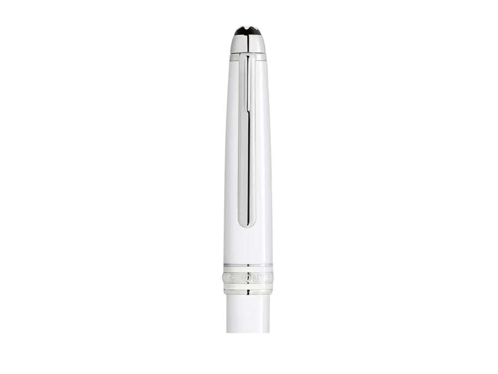 Bolígrafo Montblanc Meisterstück Classique, Resina preciosa, Blanco, 137122