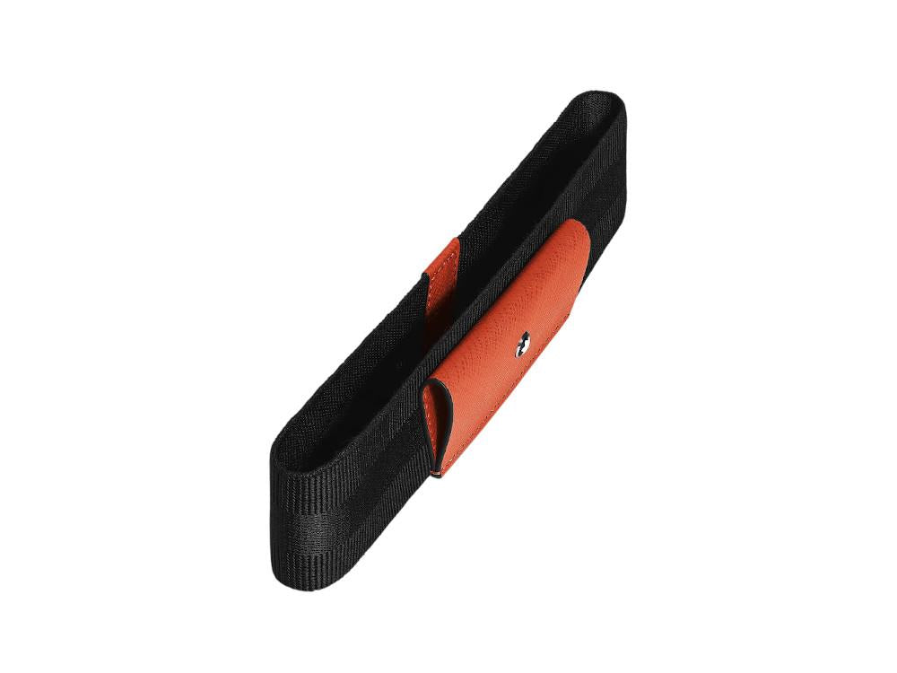 Estuche Montblanc, Piel, Blando, correa ajustable, Naranja, 221438