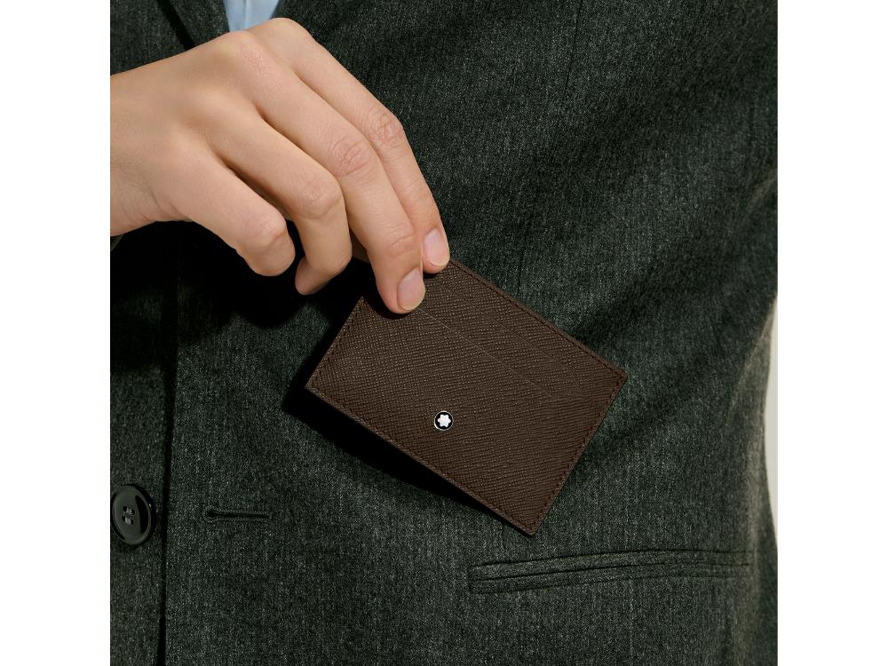 Tarjetero Montblanc Sartorial 5cc, Piel, Ebony, 223029