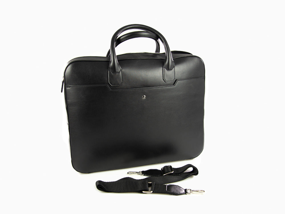 Bolsa para portátil Montegrappa Signet Series, Piel, Negro, IC00LB03