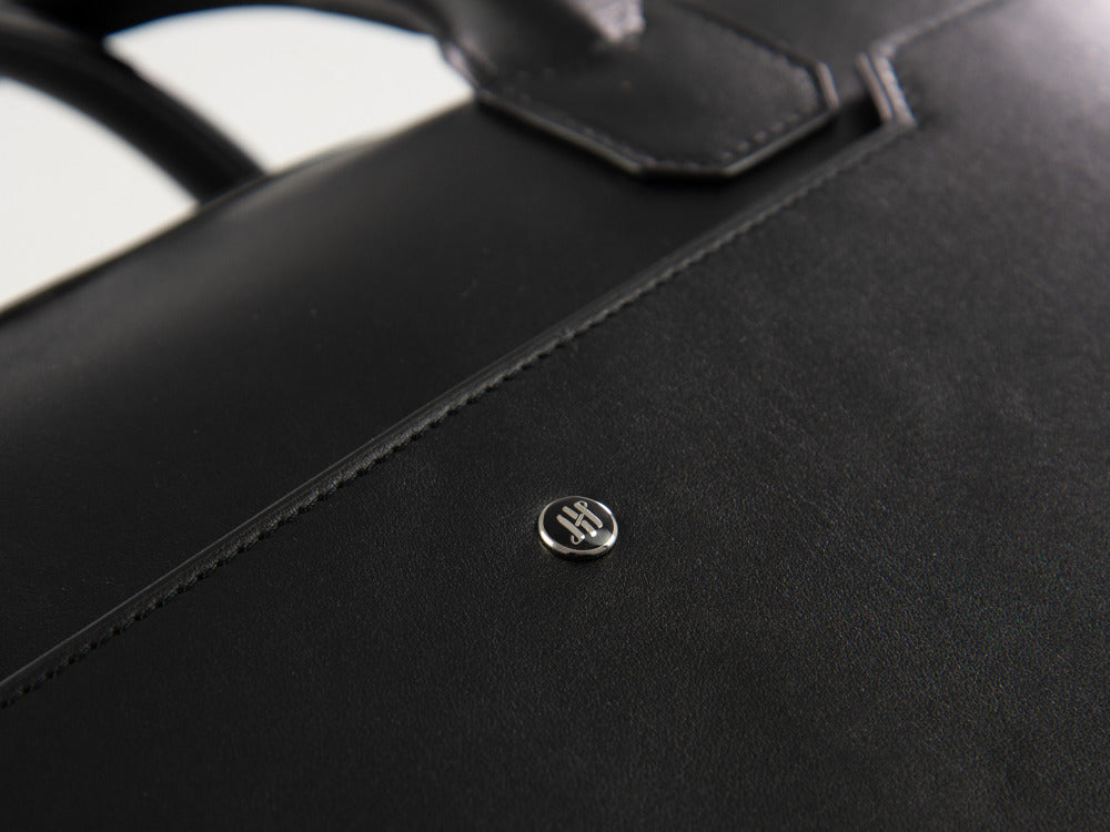 Bolsa para portátil Montegrappa Signet Series, Piel, Negro, IC00LB03