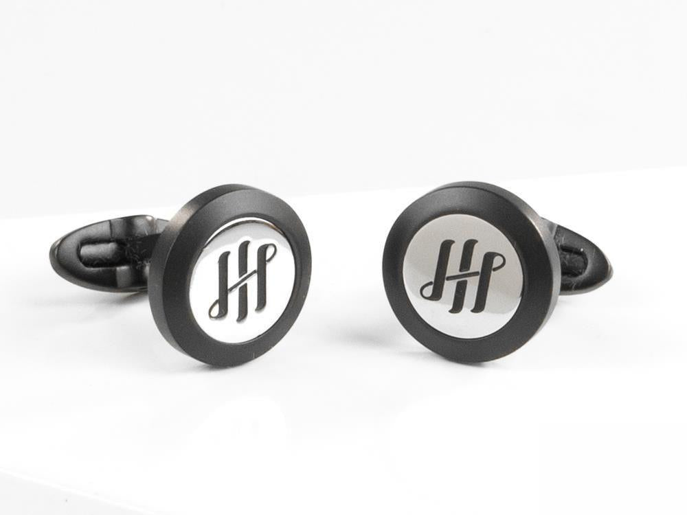 Gemelos Montegrappa Classico Ambigram, Acero inoxidable, IP Black, IDA1CLBS