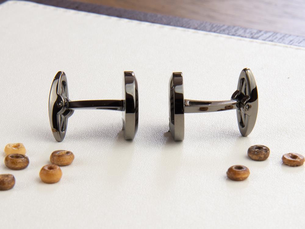 Gemelos Montegrappa Classico Ambigram, Acero inoxidable, IP Gun metal, IDA1CLLL