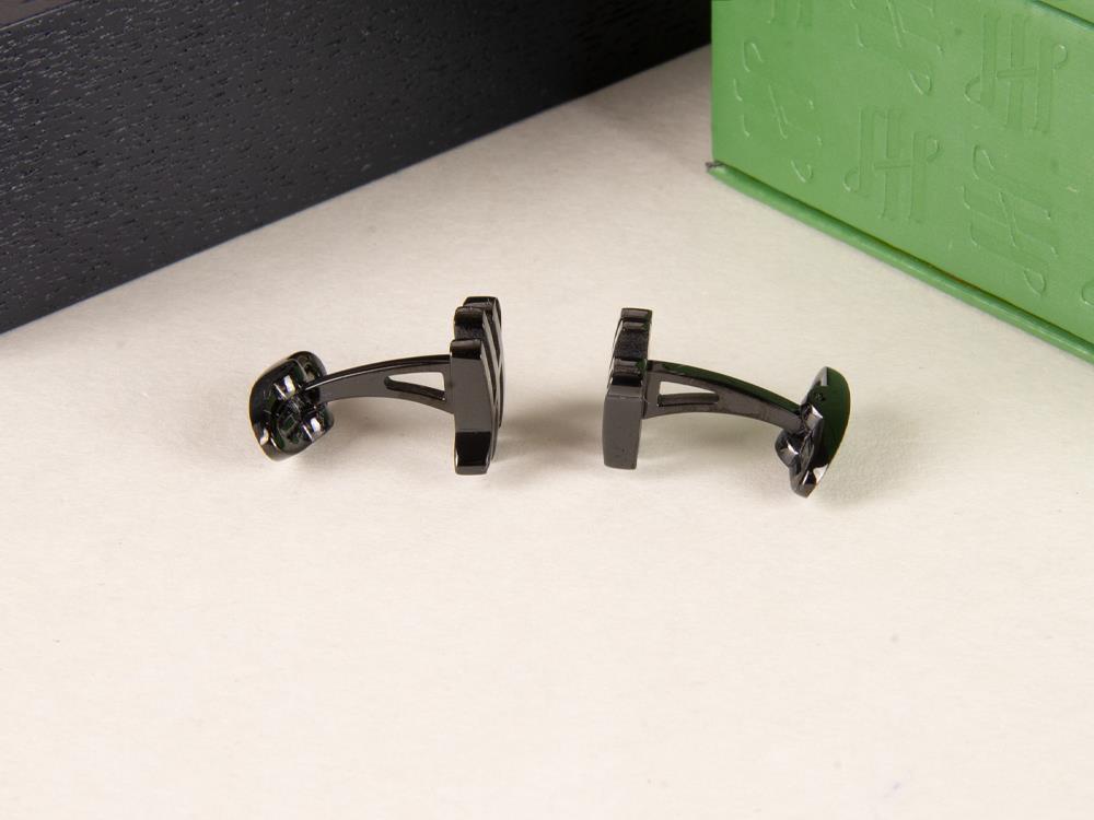 Gemelos Montegrappa Ambigram, Acero inoxidable. IP Black, IDA2CLB0