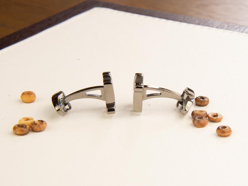 Gemelos Montegrappa Ambigram, Acero inoxidable, IP Gun Metal, IDA2CLL0