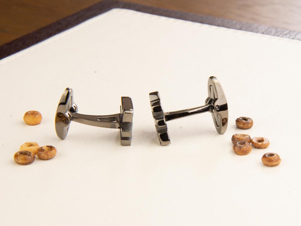 Gemelos Montegrappa Ambigram, Acero inoxidable, IP Gun Metal, IDA2CLL0