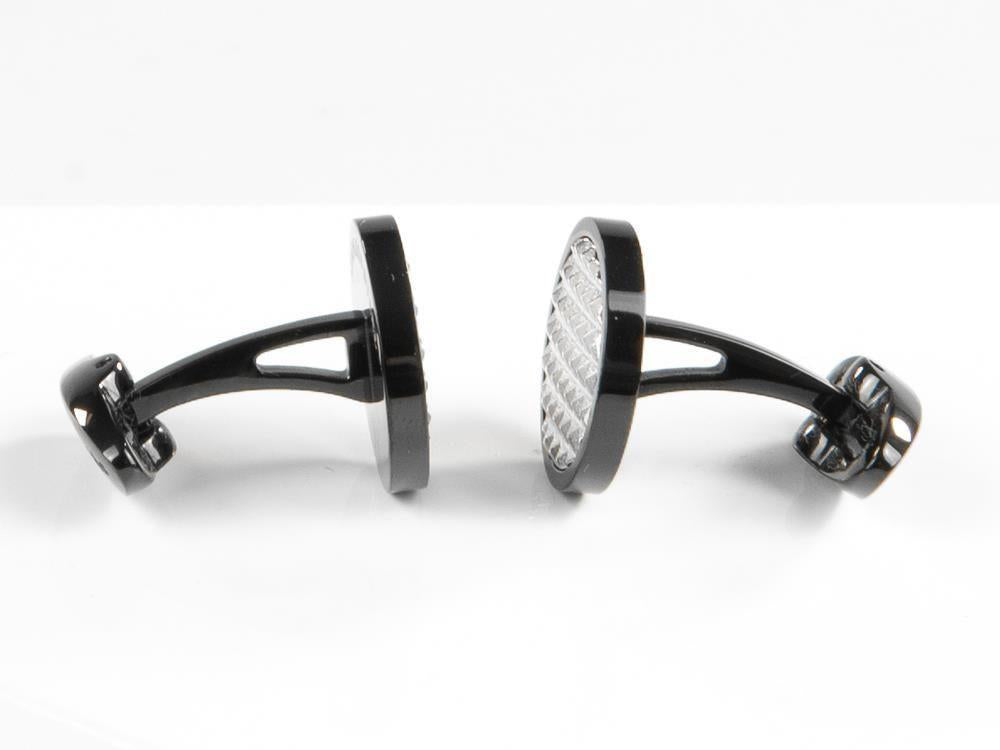 Gemelos Montegrappa Clou, Acero inoxidable, IP Black, IDCPCLBS