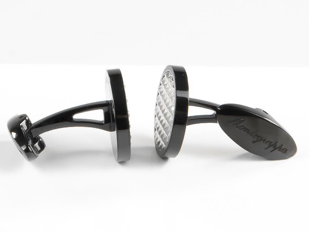 Gemelos Montegrappa Clou, Acero inoxidable, IP Black, IDCPCLBS