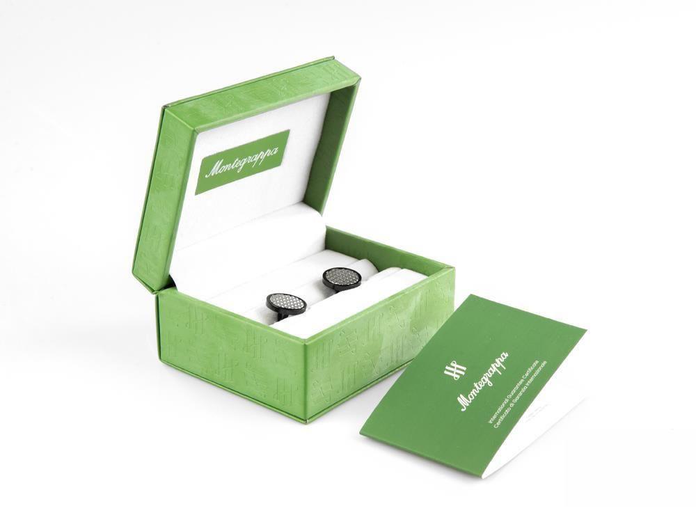 Gemelos Montegrappa Clou, Acero inoxidable, IP Black, IDCPCLBS