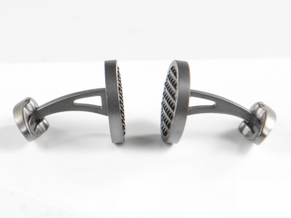 Gemelos Montegrappa Clou, Acero inoxidable,IP Gun Metal & IP Black, IDCPCLLB