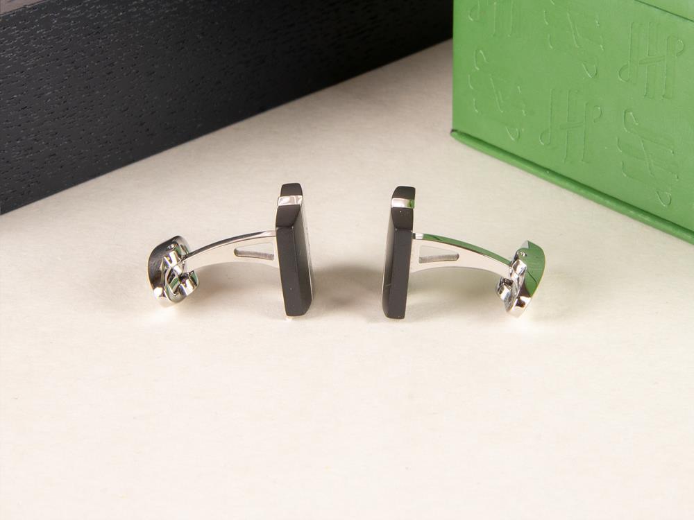 Gemelos Montegrappa Quadro, Acero inoxidable, IP Black, IDQUCLSB