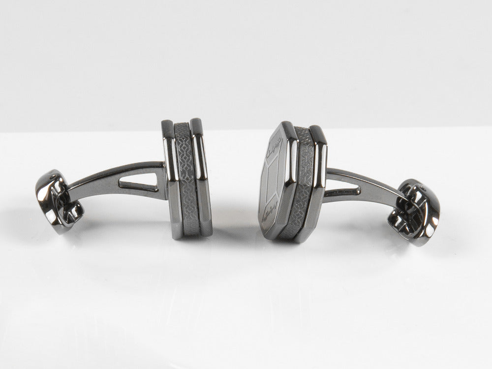 Gemelos Montegrappa Tripudio, Acero inoxidable, Gun metal, IDTPCLLL