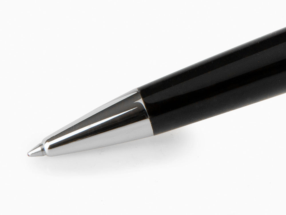 Bolígrafo Montegrappa Elmo 02 Jet Black, Resina Negra, ISE2RBAC