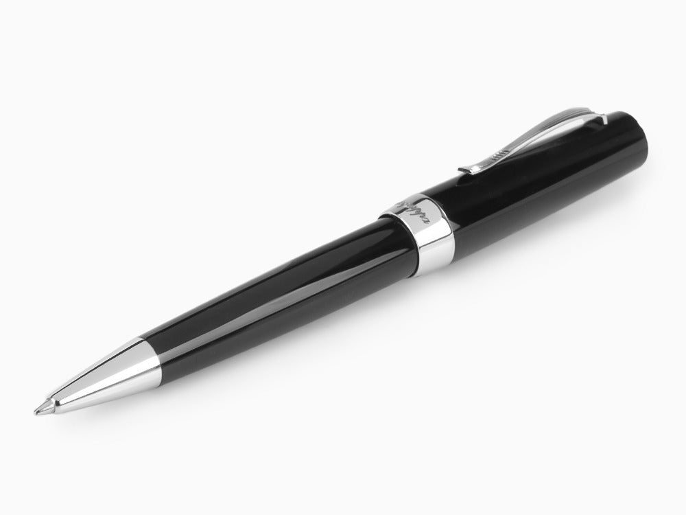Bolígrafo Montegrappa Elmo 02 Jet Black, Resina Negra, ISE2RBAC