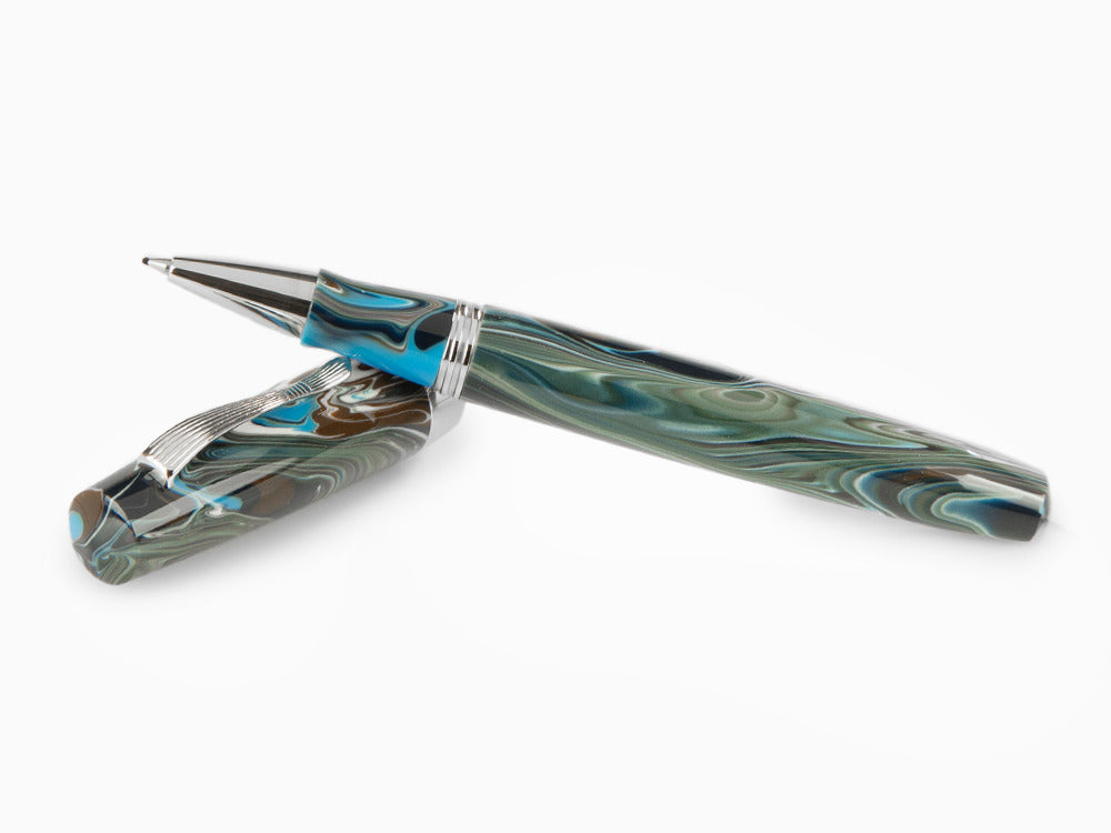 Roller Montegrappa Elmo 02 Sorapis, Resina, Acero Inoxidable, ISE2RRAB