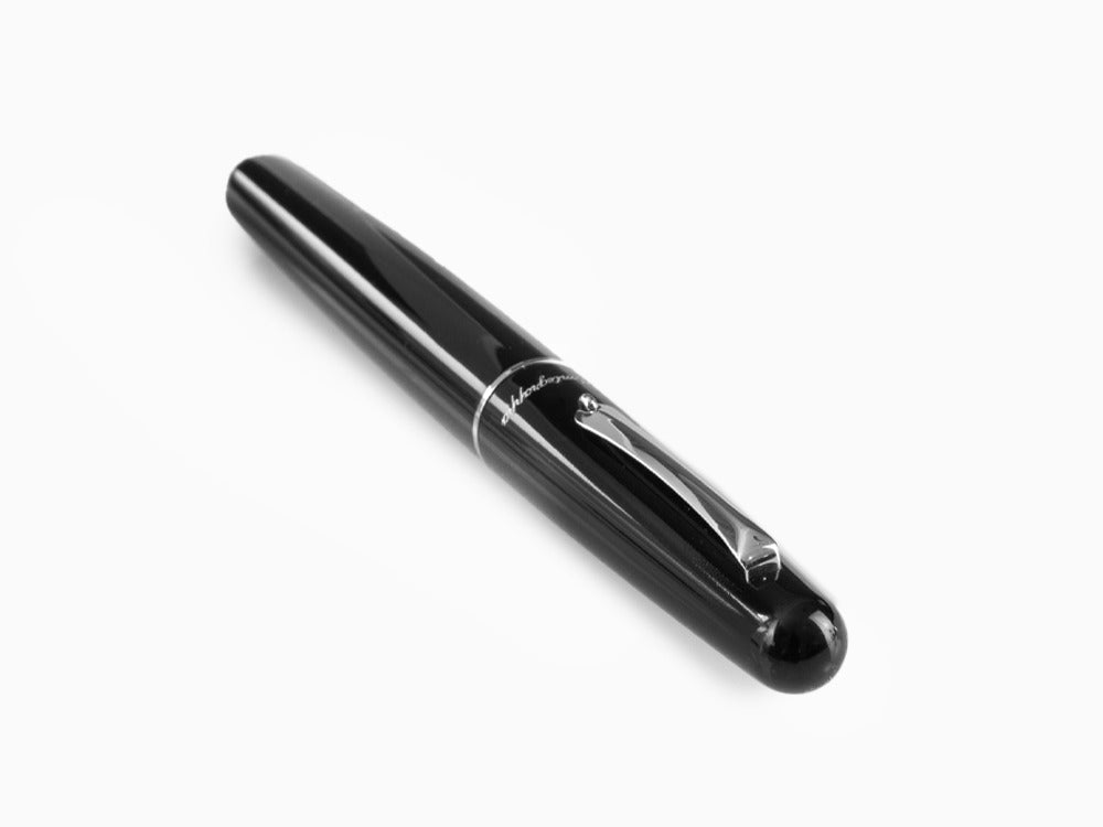 Roller Montegrappa Elmo 01, Resina Negra, Acero Inoxidable, ISEORRAC