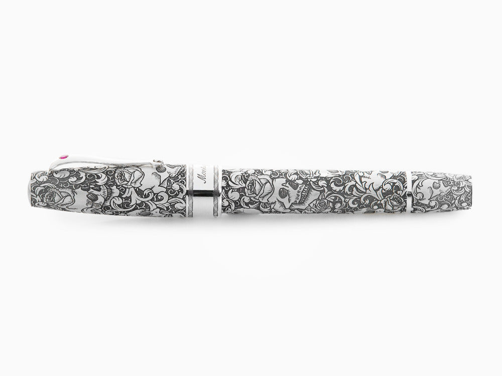 Estilográfica Montegrappa Skulls & Roses, Edición Limitada, ISSKN-SE