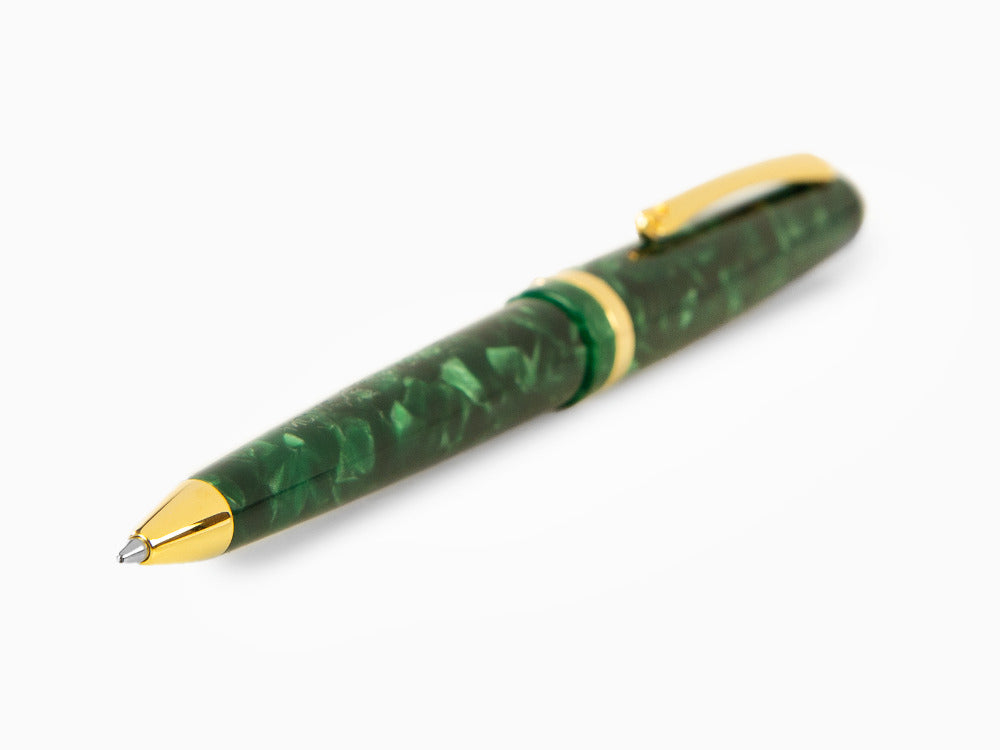Bolígrafo Montegrappa Venetia Vintage Conifer, Verde, PVD Oro, ISVENBAG