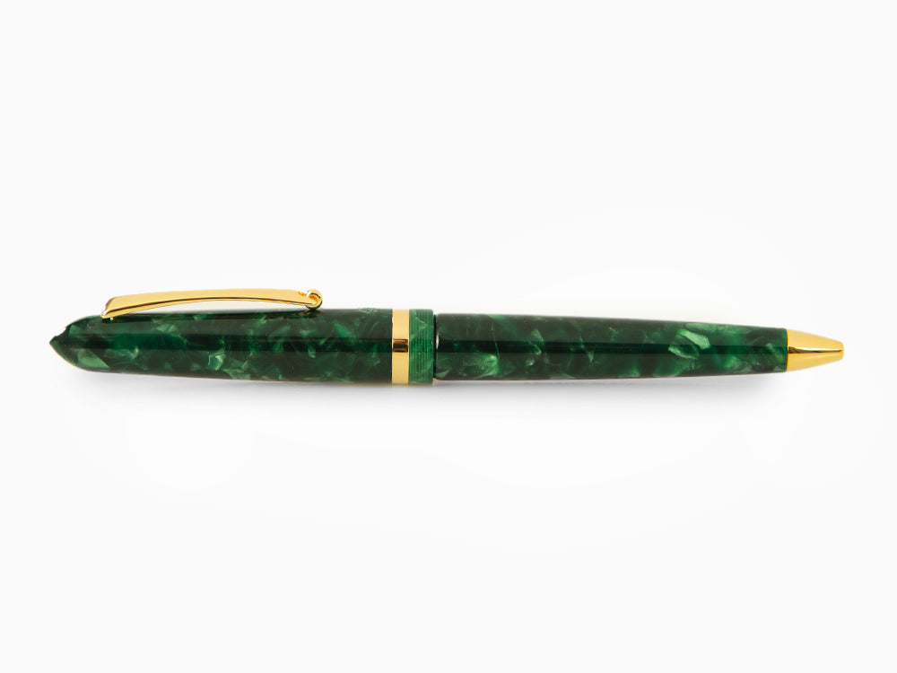 Bolígrafo Montegrappa Venetia Vintage Conifer, Verde, PVD Oro, ISVENBAG