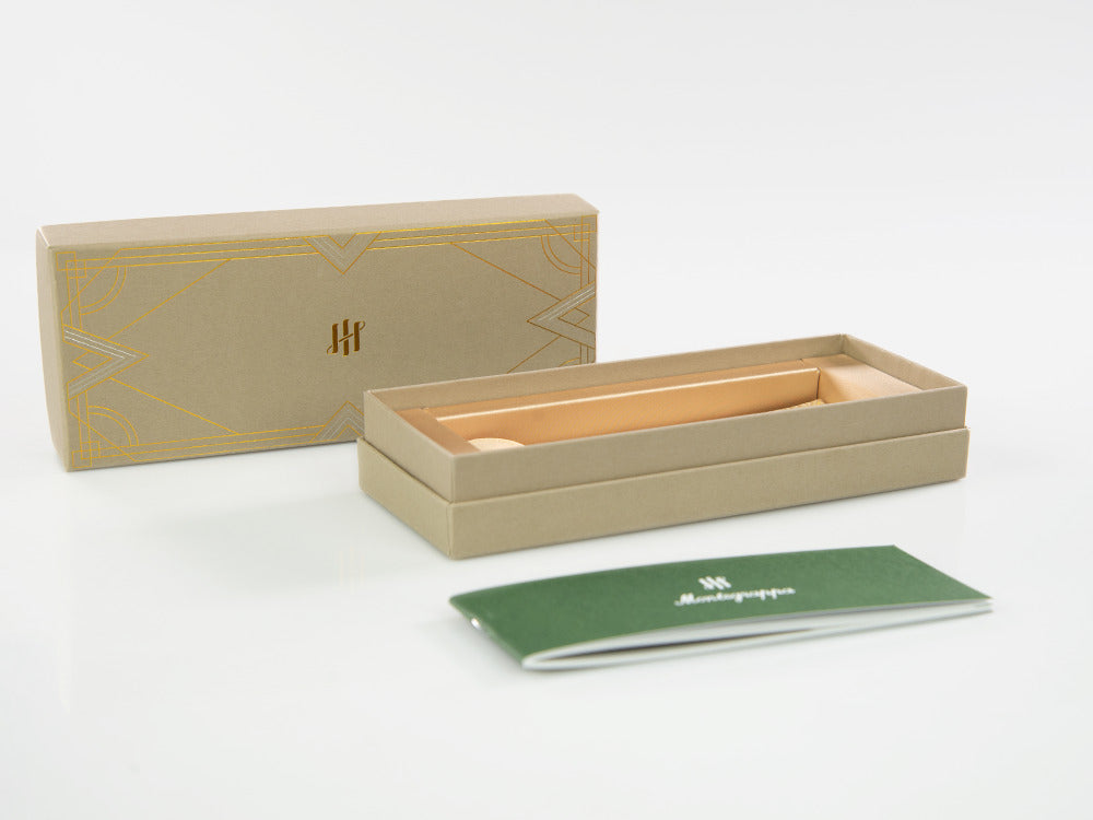 Bolígrafo Montegrappa Venetia Havana Amber, PVD Oro, ISVENBAO