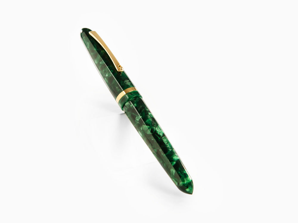 Roller Montegrappa Venetia Vintage Conifer, Verde, PVD Oro, ISVENRAG