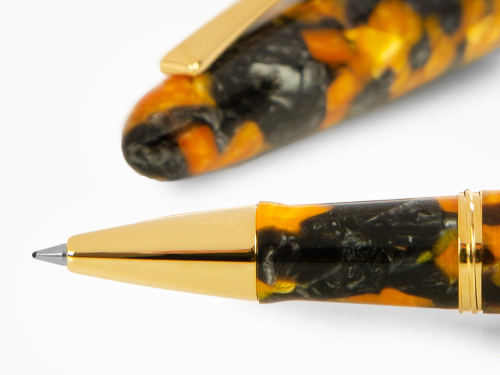 Roller Montegrappa Venetia Havana Amber, PVD Oro, ISVENRAO