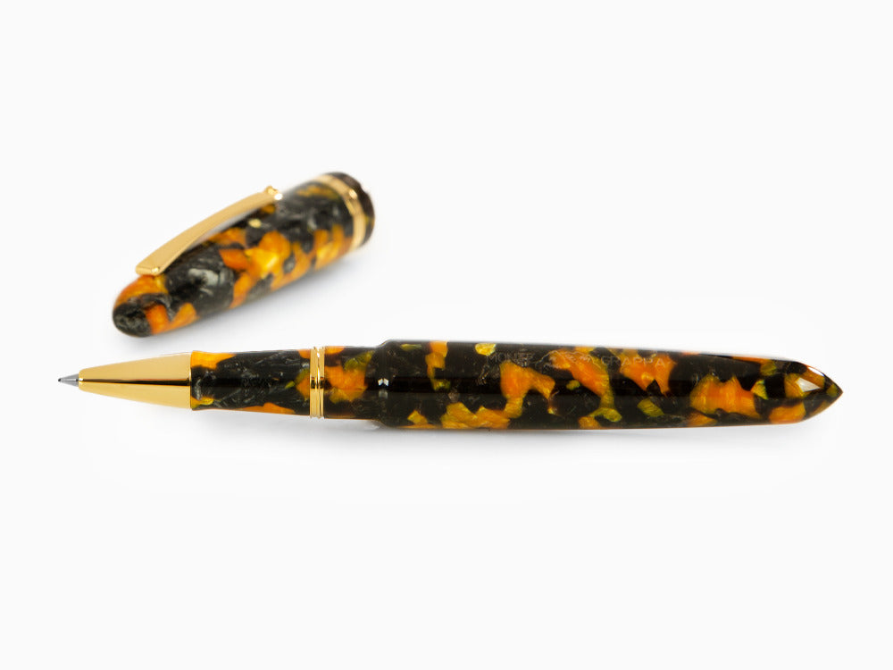 Roller Montegrappa Venetia Havana Amber, PVD Oro, ISVENRAO