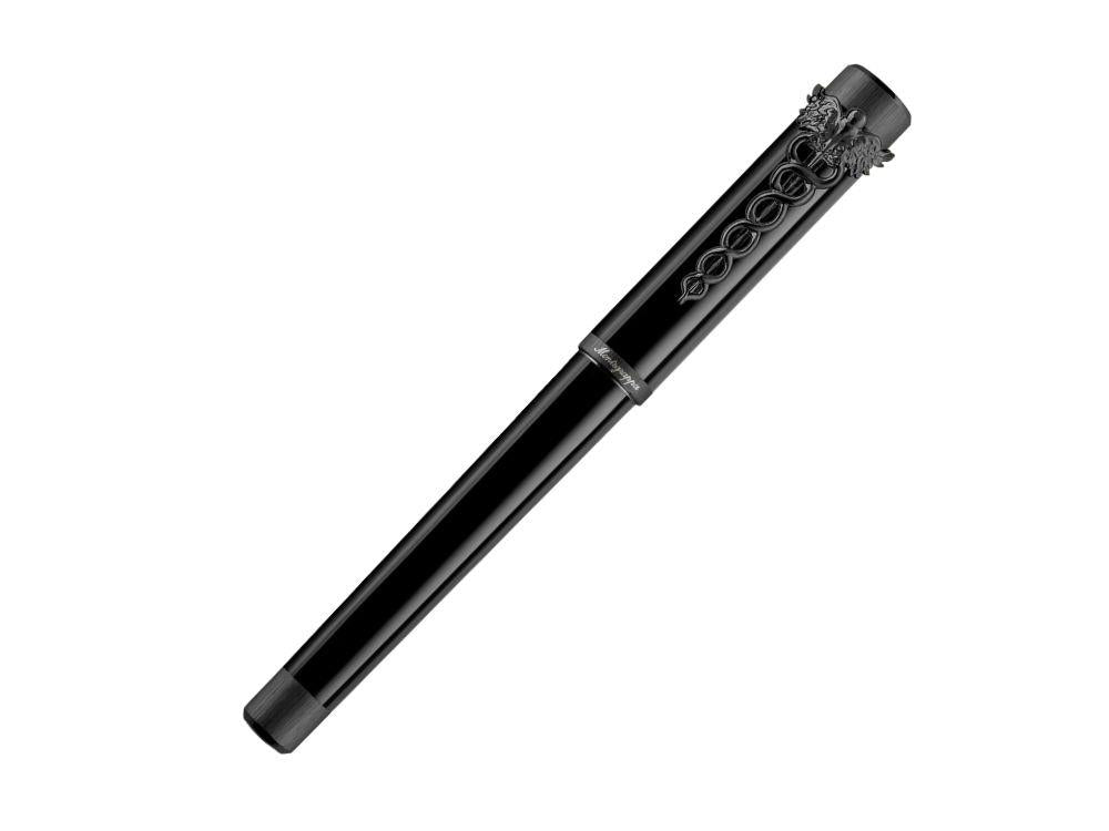 Pluma Estilográfica Montegrappa Zero Caduceus Ultra Black 14k, ISZEC-4C