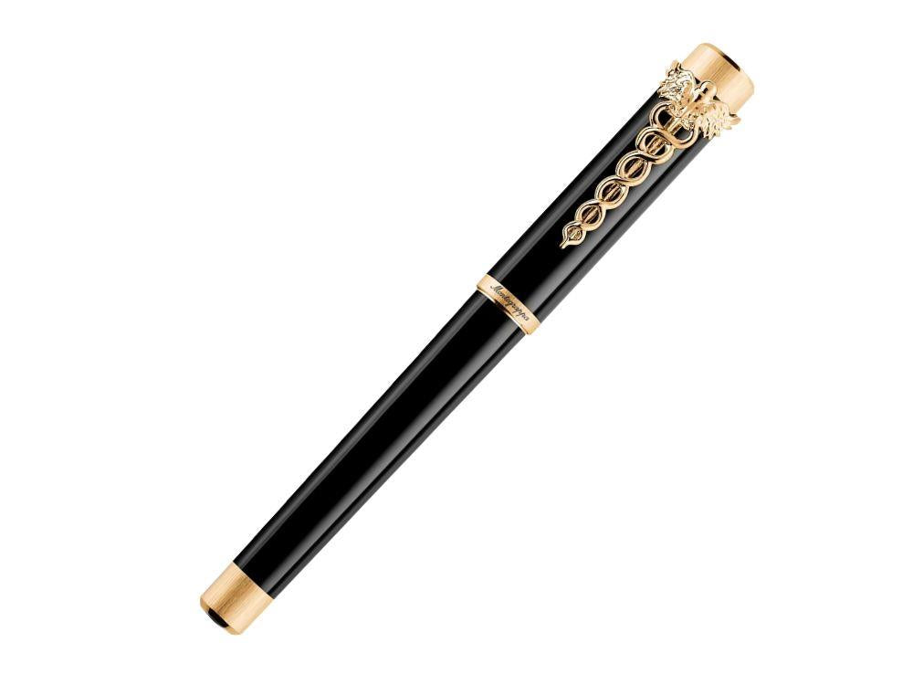 Pluma Estilográfica Montegrappa Zero Caduceus Yellow Gold 14k, ISZEC-4Y