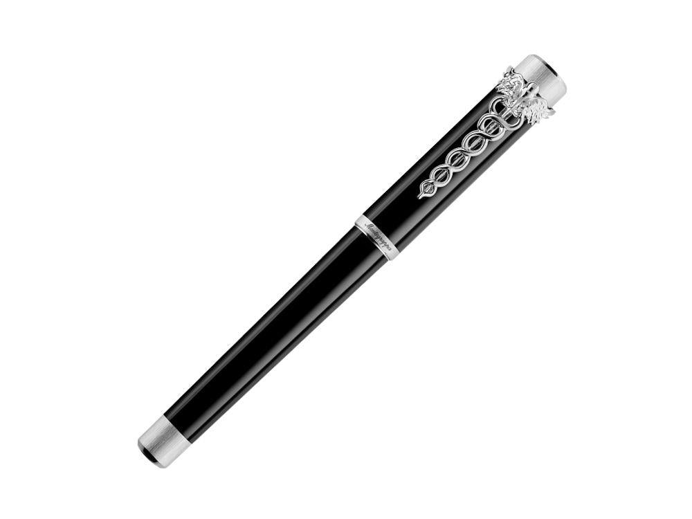 Pluma Montegrappa Zero Zodiac Caduceus Paladio con Plumín Acero ISZEC-IP