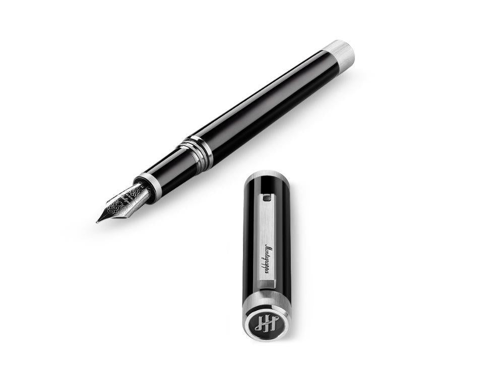 Pluma Montegrappa Zero Zodiac Caduceus Paladio con Plumín Acero ISZEC-IP