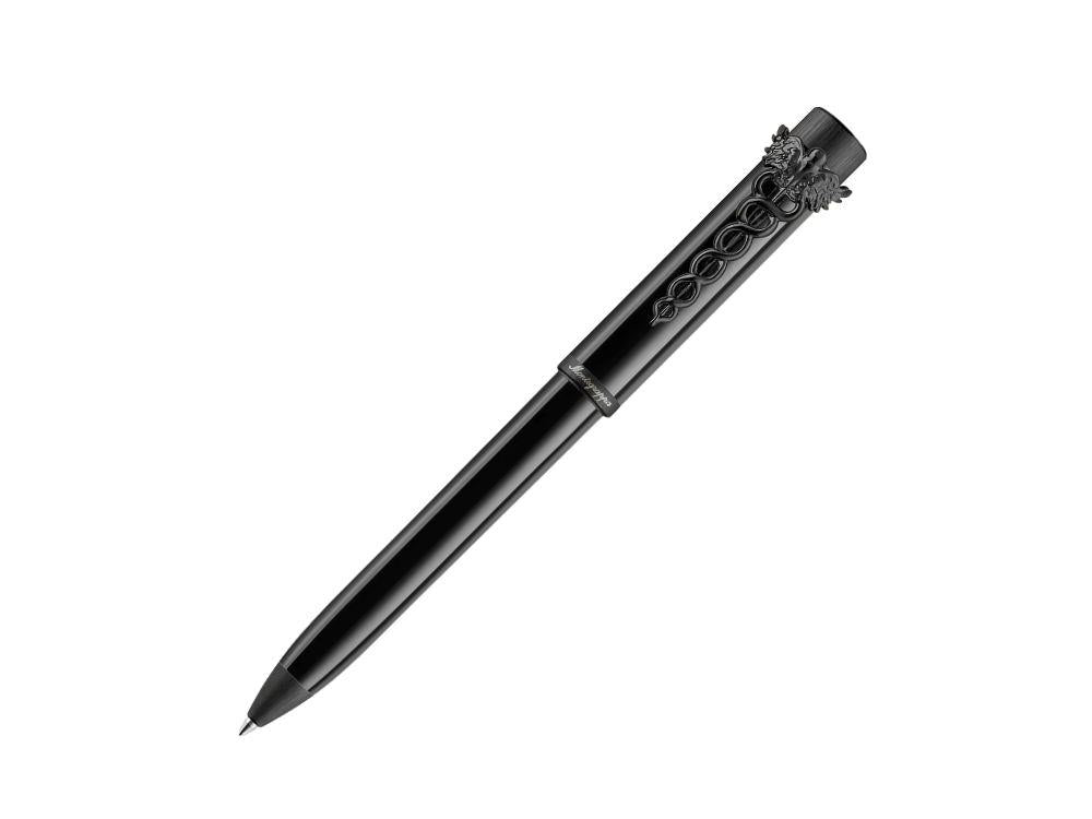 Bolígrafo Montegrappa Zero Caduceus Ultra Black, Negro, ISZECBIC