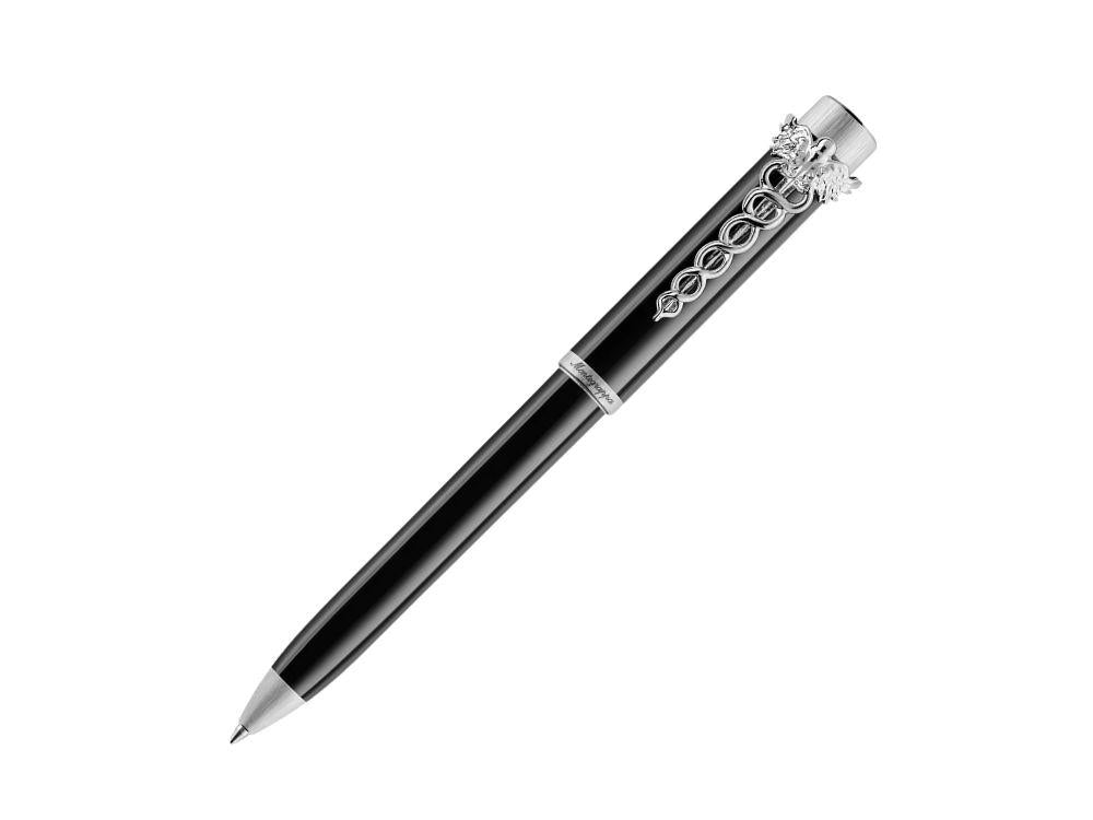 Bolígrafo Montegrappa Zero Caduceus Paladio, Negro, ISZECBIP